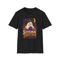 Stitchin’ & Witchin’ Crochet T-Shirt – Halloween Ghost Crochet Shirt, Yarn Lover Tee