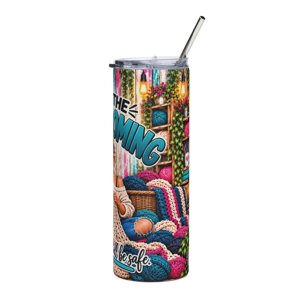 Keep the Yarn Coming 20 oz Tumbler | Crochet & Knitting Gift