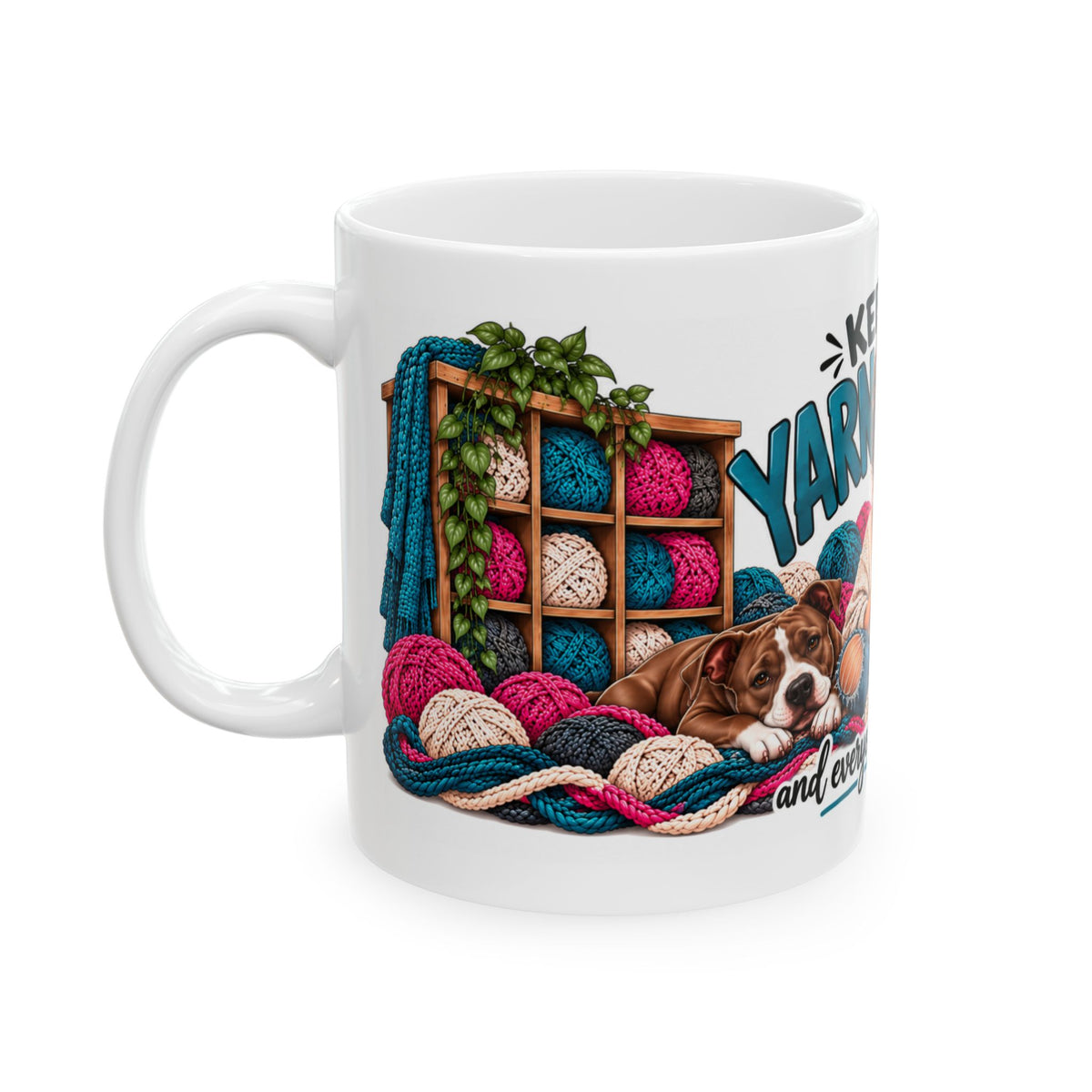 Keep the Yarn Coming Crochet Coffee Mug | Yarn Lover Gift