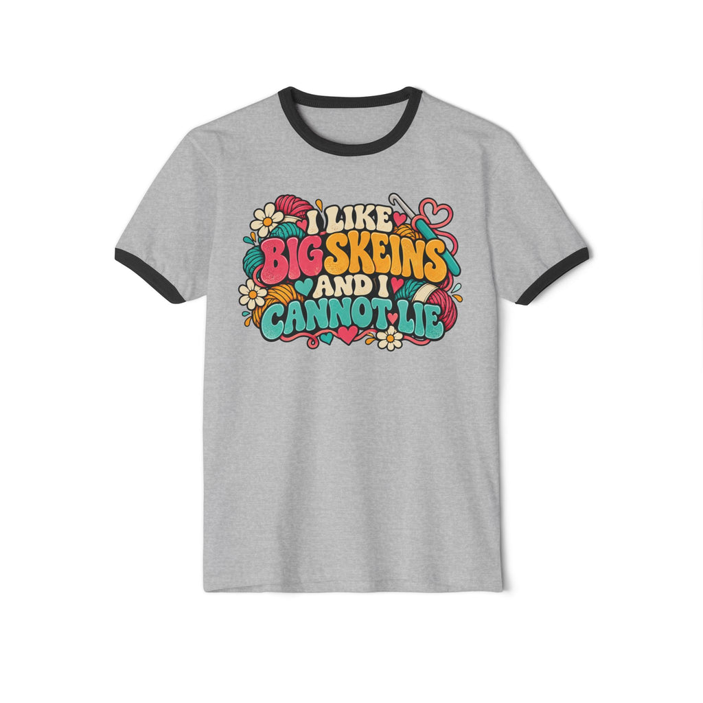 I Like Big Skeins and I Cannot Lie – Funny Crochet Retro Ringer T-Shirt