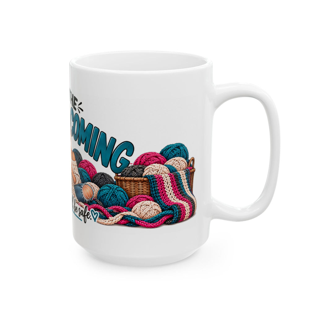 Keep the Yarn Coming Crochet Coffee Mug | Yarn Lover Gift