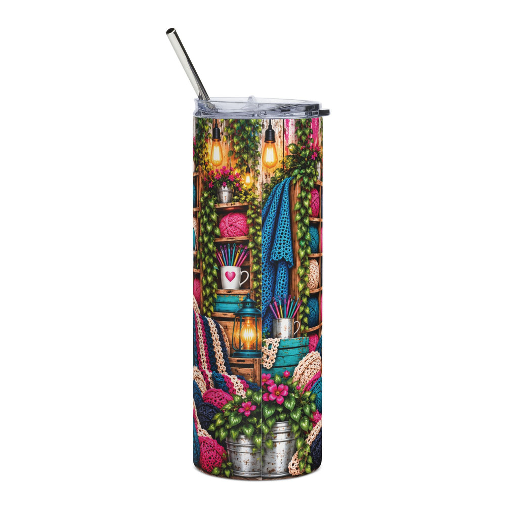 Keep the Yarn Coming 20 oz Tumbler | Crochet & Knitting Gift