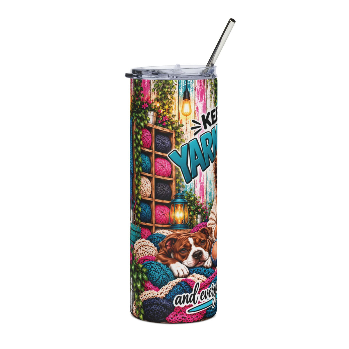 Keep the Yarn Coming 20 oz Tumbler | Crochet & Knitting Gift