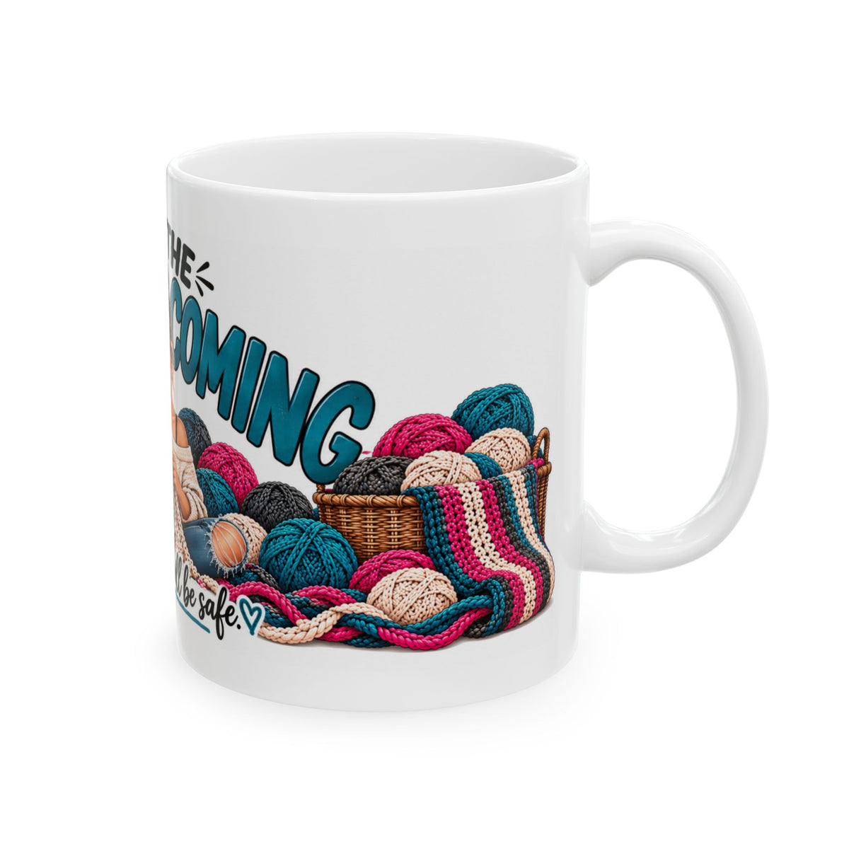 Keep the Yarn Coming Crochet Coffee Mug | Yarn Lover Gift