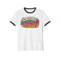 Crochet Because Adulting Is Hard – Funny Retro Crochet Ringer T-Shirt