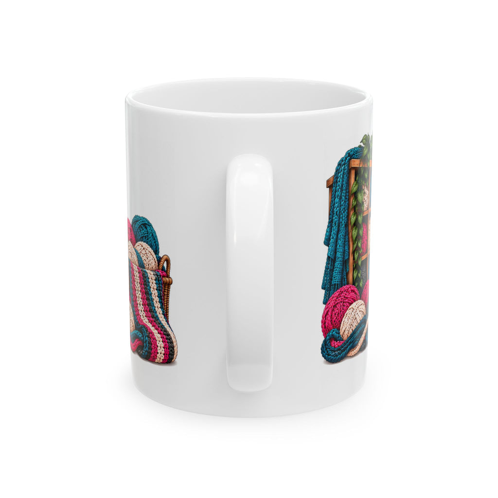 Keep the Yarn Coming Crochet Coffee Mug | Yarn Lover Gift
