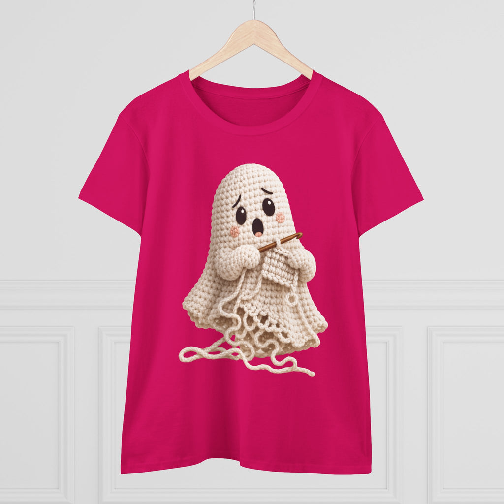 Crochet Ghost Shirt | Funny Yarn Lover Tee | Cute Crocheter Halloween Shirt | Unraveling Ghost T-Shirt | Crochet Gift