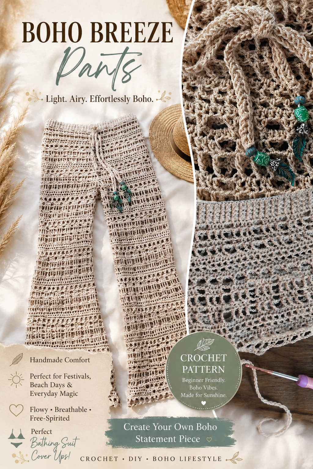 Boho Breeze Crochet Pants Pattern