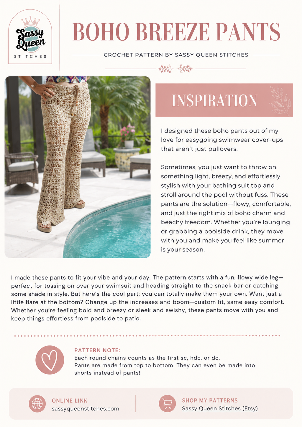 Boho Breeze Crochet Pants Pattern