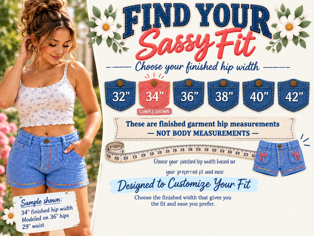 The Sassy Jean Shorts Crochet Pattern