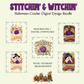 Stitchin’ & Witchin’ Halloween Crochet PNG Bundle