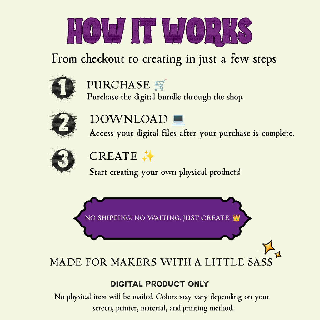 Stitchin’ & Witchin’ Halloween Crochet PNG Bundle